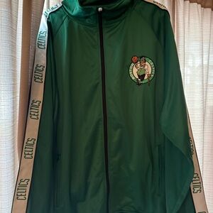 NBA Green and White Performance Jacket with Celtics Logo